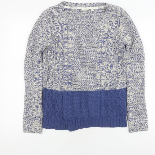 FatFace Women's Blue Pullover Jumper Round Neck Size 10