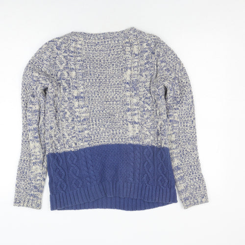 FatFace Women's Blue Pullover Jumper Round Neck Size 10