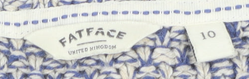 FatFace Women's Blue Pullover Jumper Round Neck Size 10