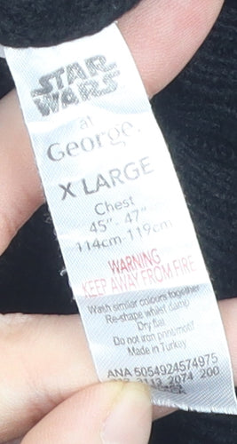 George Men's XL Black Star Wars Pullover Jumper