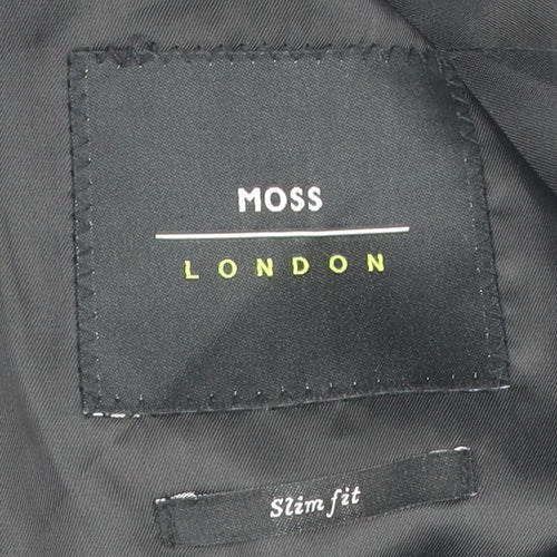 Moss London Black Slim Fit Men's Blazer 40 Regular Formal