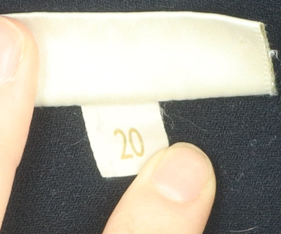 Ann Harvey Women's Black Overcoat Size 20 - Classic Elegance