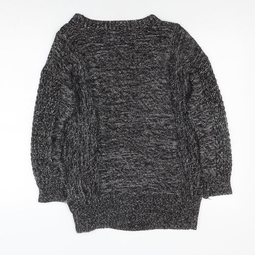 Sparkle & Fade Unisex Black S Chunky Knit Pullover