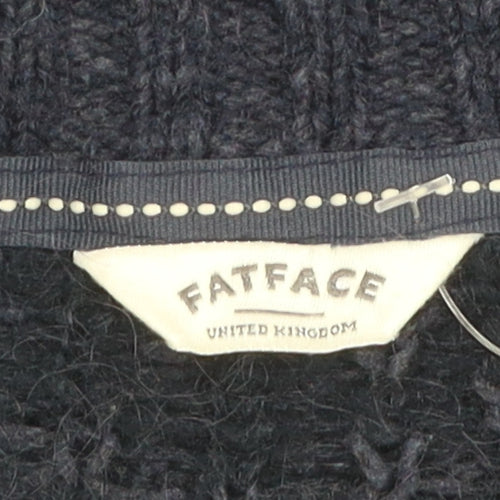 FatFace Women's Navy Acrylic Cable-Knit Pullover Jumper
