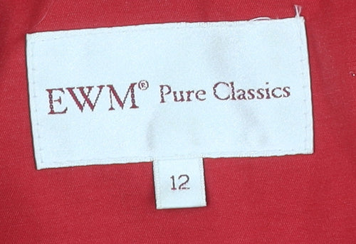 EWM Women's Red Mid-Length Overcoat Size 12
