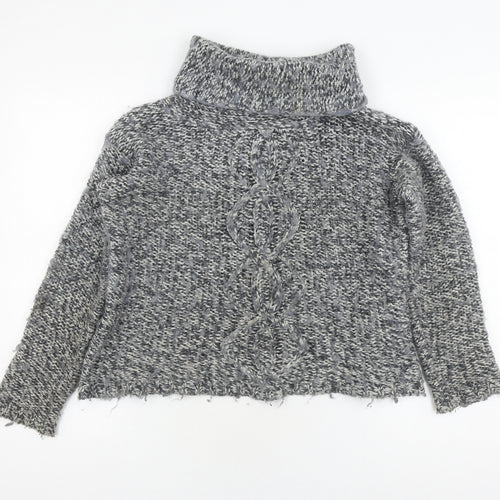 White Stuff Women's Grey Roll Neck Jumper M