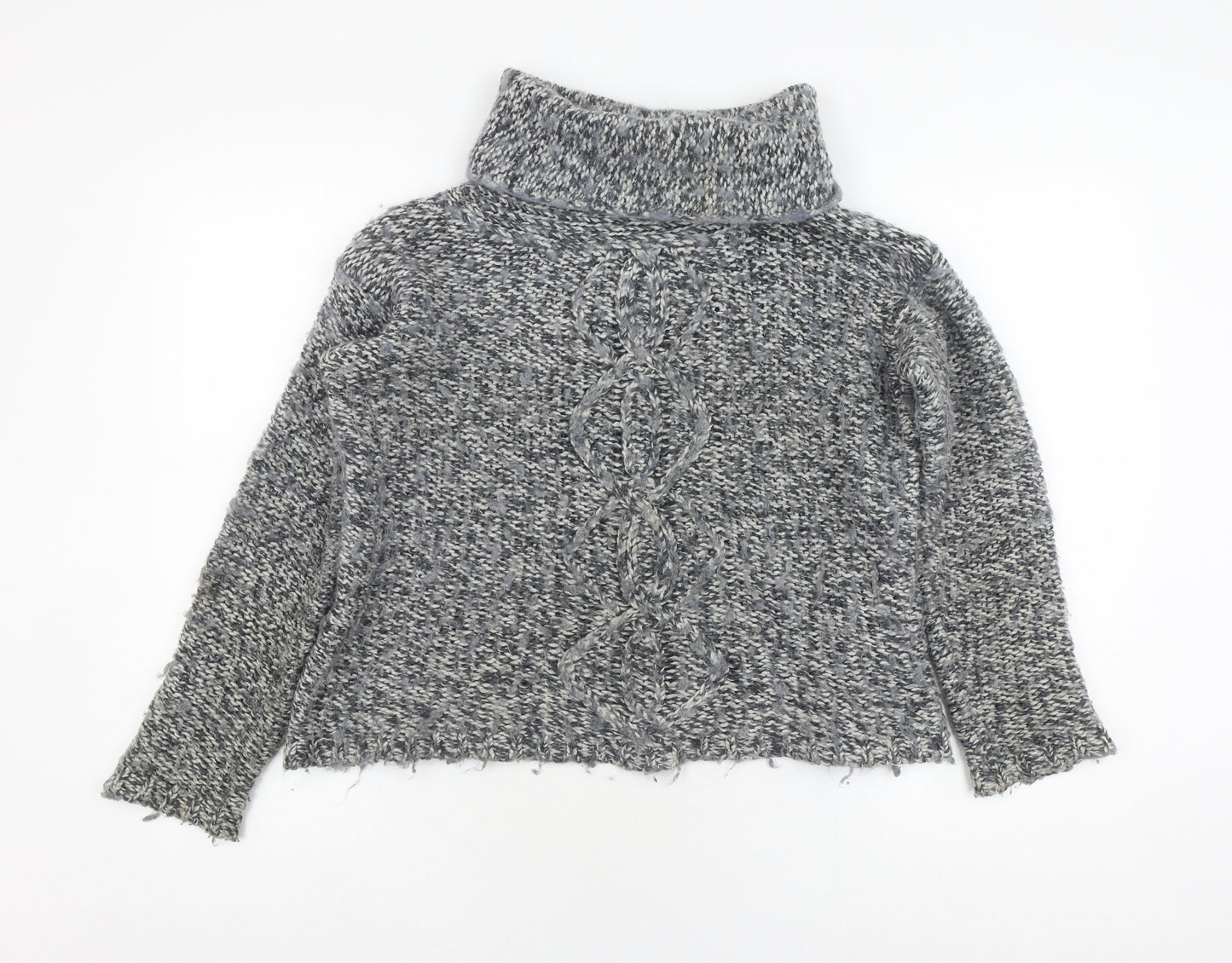 White Stuff Women's Grey Roll Neck Jumper M