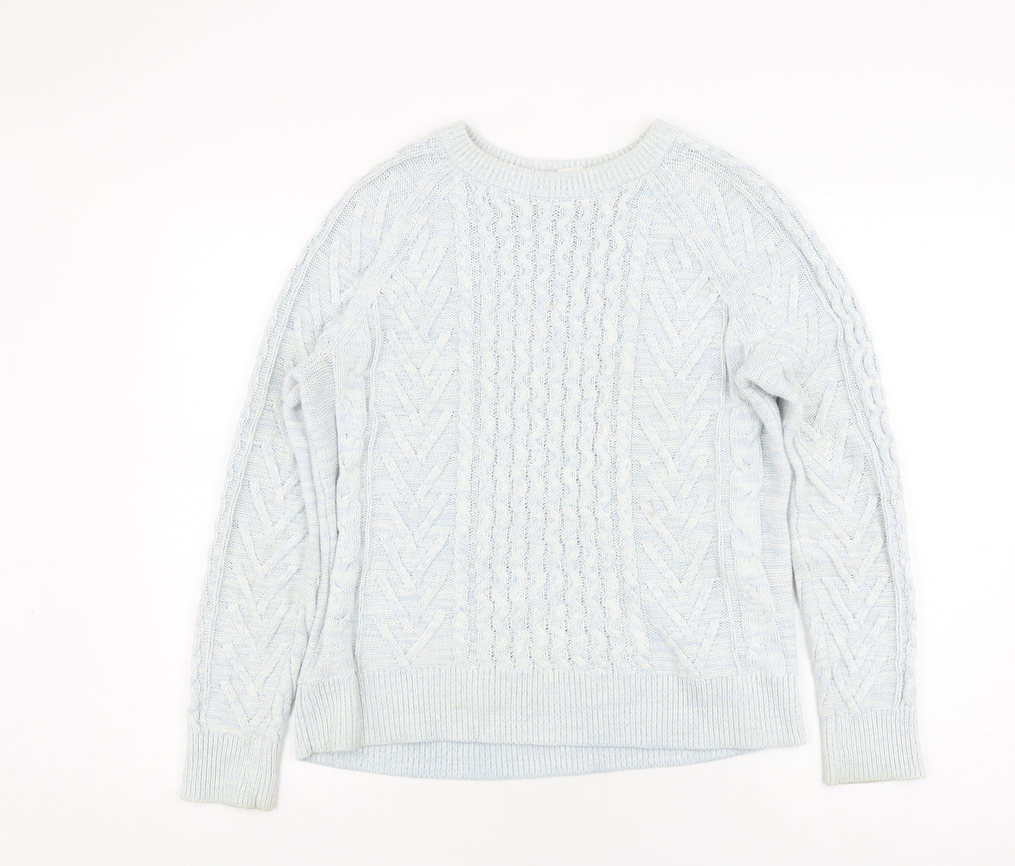 Gap Women's Blue Cable-Knit Jumper M Knit Pullover