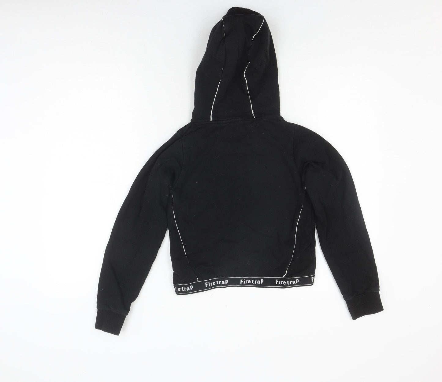 Firetrap Girls Black Cotton Pullover Hoodie 11-12 Years