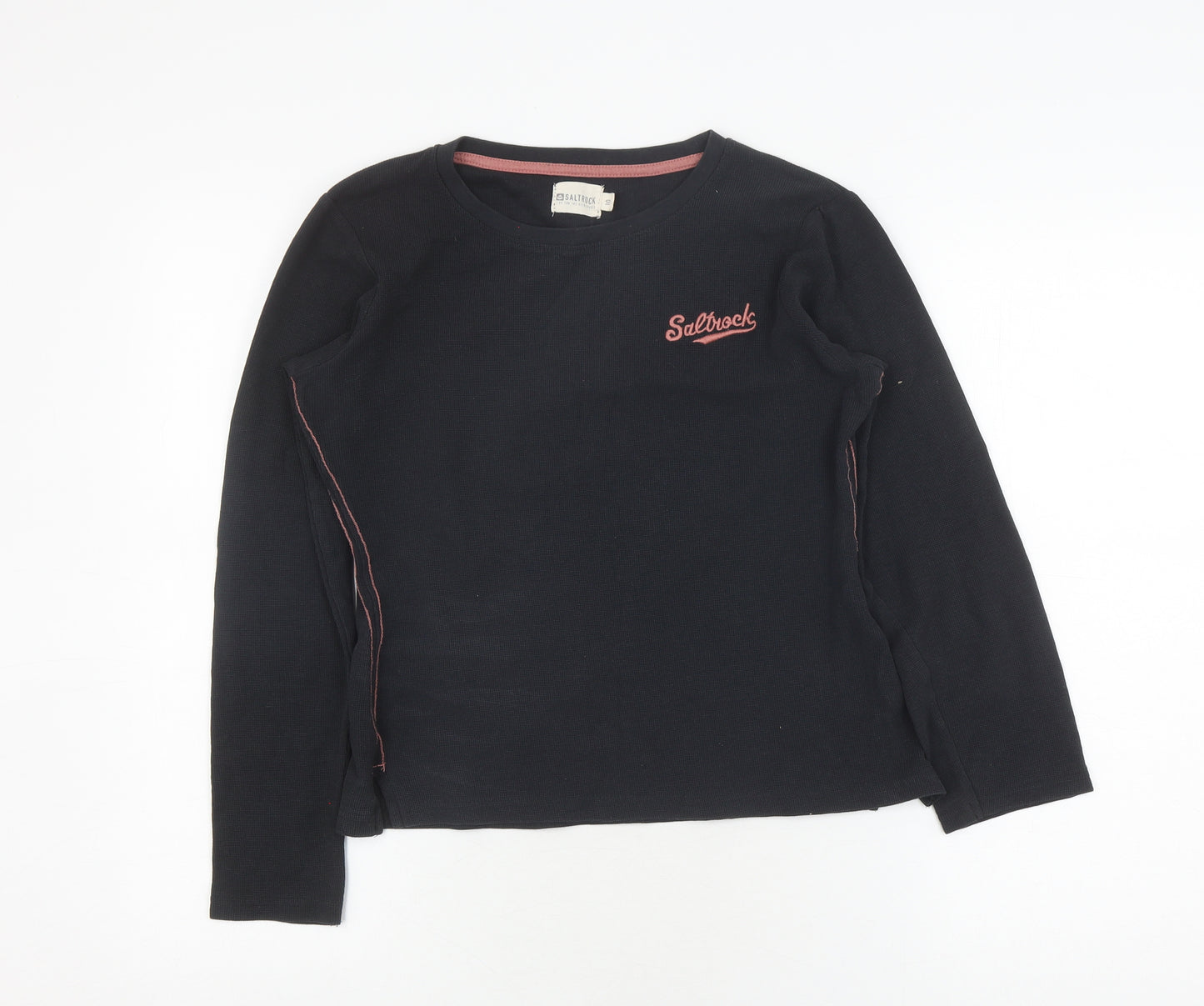 Saltrock Women's Black Crew Neck Pullover Jumper Size 10