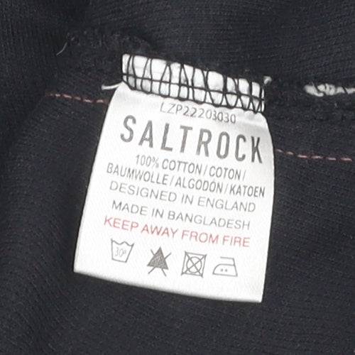 Saltrock Women's Black Crew Neck Pullover Jumper Size 10