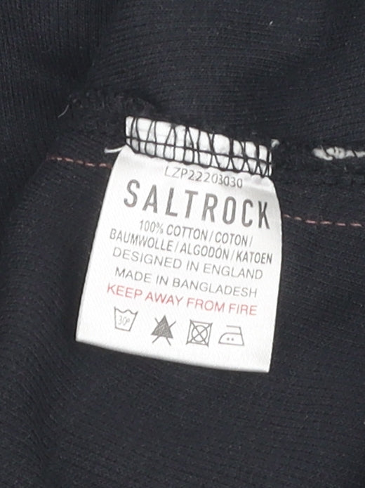 Saltrock Women's Black Crew Neck Pullover Jumper Size 10