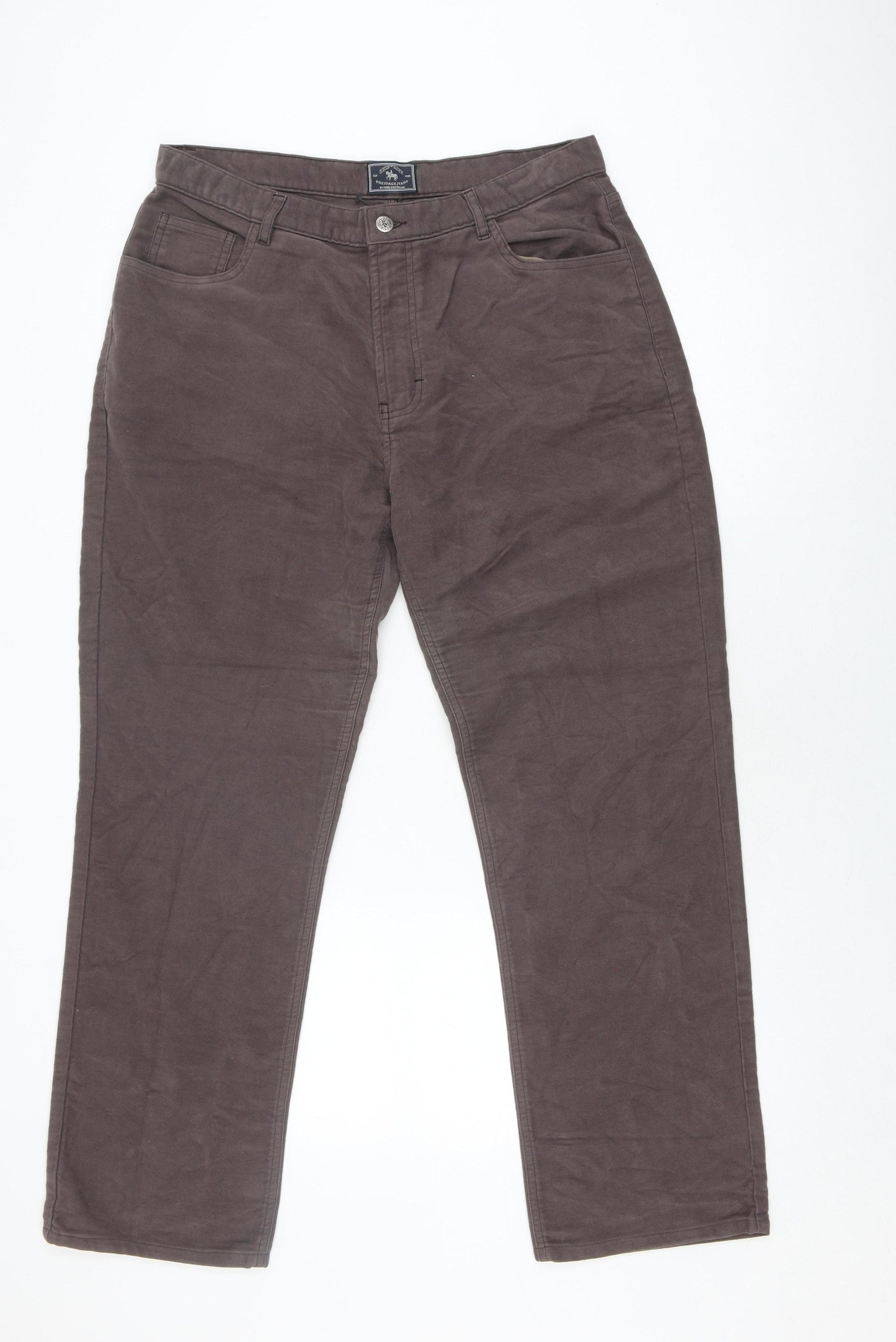 Paul Costelloe Womens Brown Straight Trousers Size 16