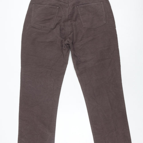 Paul Costelloe Womens Brown Straight Trousers Size 16