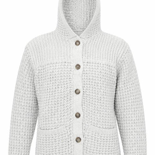 Brave Soul Women's Grey Waffle-Knit Cardigan Size 14