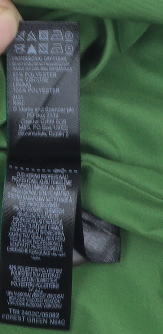 Marks and Spencer Women's Green Pea Coat Size 12