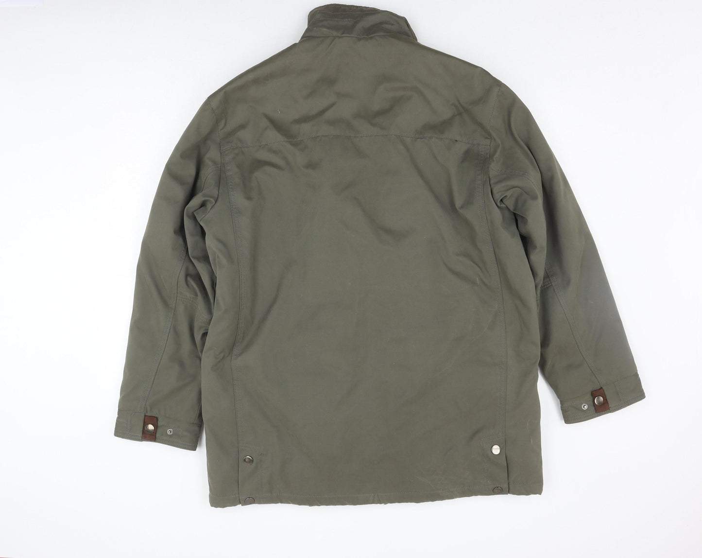 EWM Men's Green Coat, Size M, Stand-Up Collar