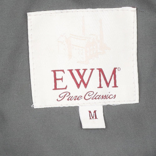 EWM Men's Green Coat, Size M, Stand-Up Collar