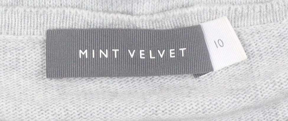 Mint Velvet Grey Boat Neck Women's Pullover Jumper Size 10