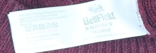 Bellfield Men's Red Medium Crew Knit Pullover Jumper
