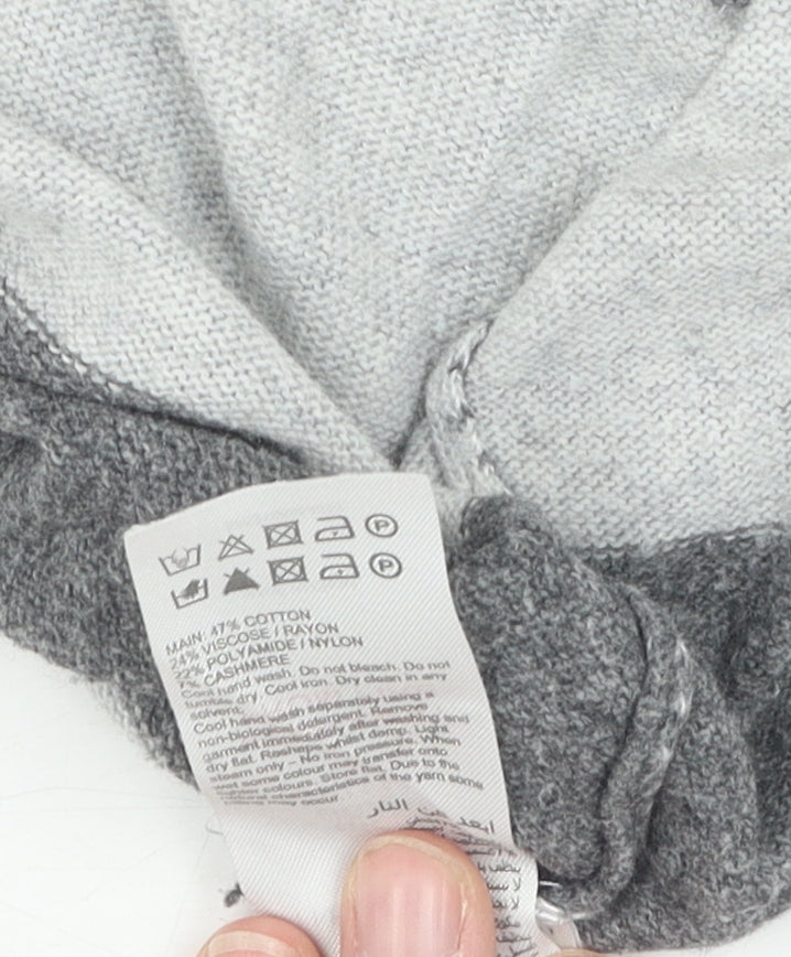 Mint Velvet Women's Grey Striped Pullover Jumper - M