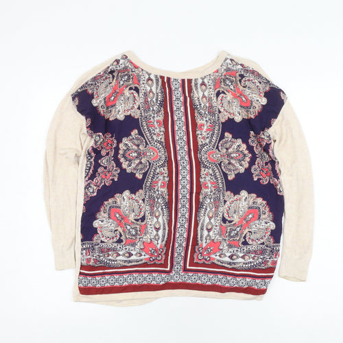 Oasis Women's Beige Paisley Cardigan, Size XS