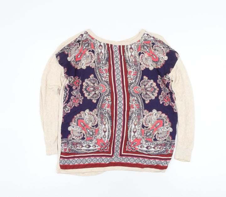 Oasis Women's Beige Paisley Cardigan, Size XS