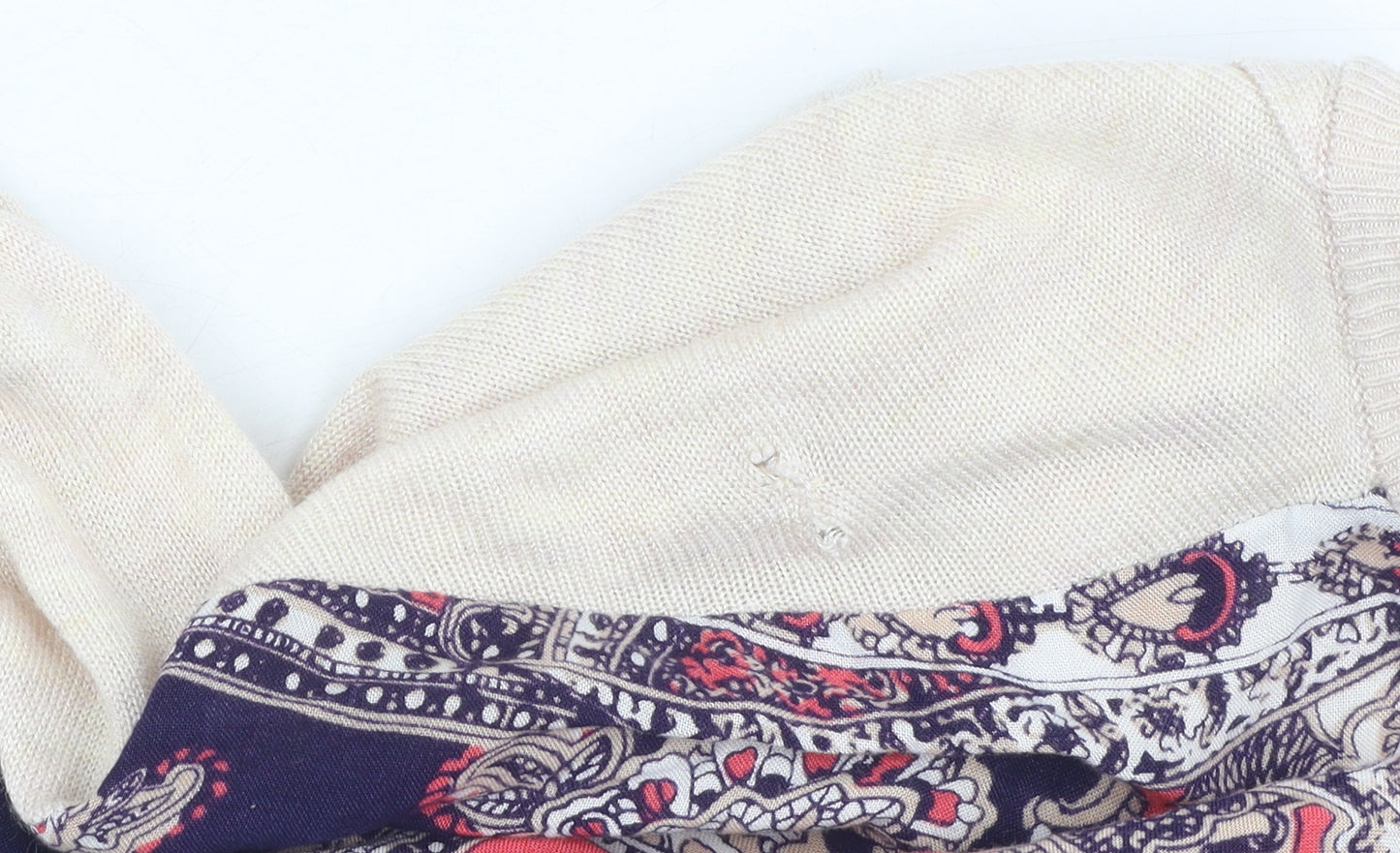Oasis Women's Beige Paisley Cardigan, Size XS