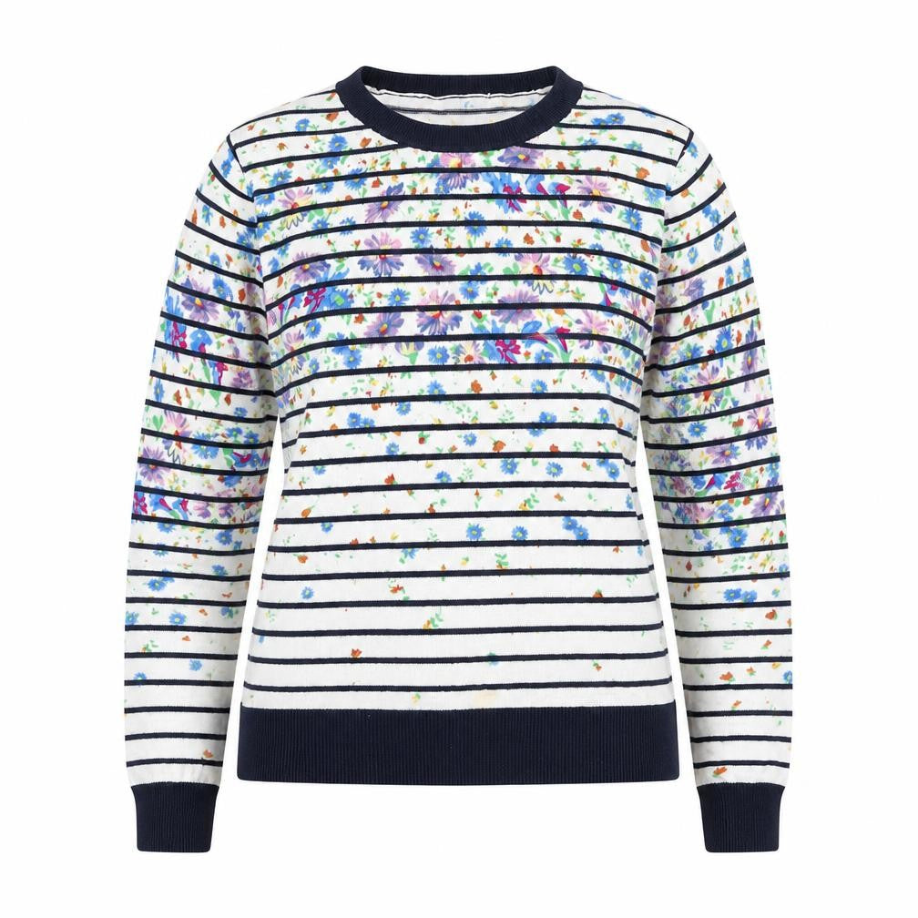 Front view of Oasis Women's Multicoloured Pullover, size S, Casual Knit