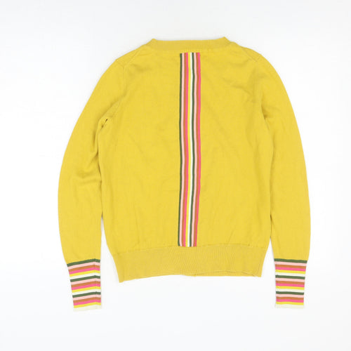 Boden Women's Yellow Striped Cardigan, Size S