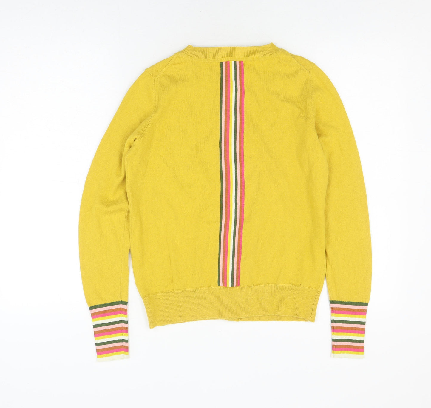 Boden Women's Yellow Striped Cardigan, Size S