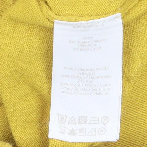 Boden Women's Yellow Striped Cardigan, Size S
