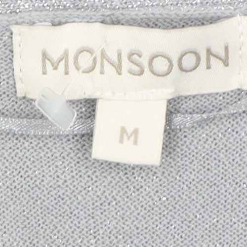 Monsoon Women's Silver Jacket - M, Long Sleeve