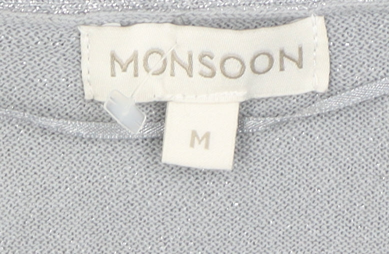 Monsoon Women's Silver Jacket - M, Long Sleeve