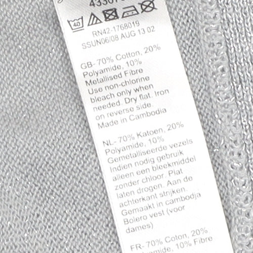 Monsoon Women's Silver Jacket - M, Long Sleeve