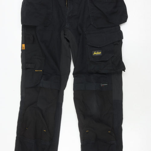 Snickers Men's Black Cargo Trousers, Size S