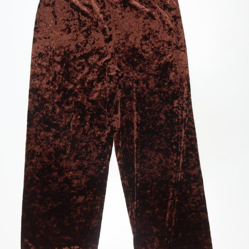 East Women's Brown Velvet Trousers Size 16