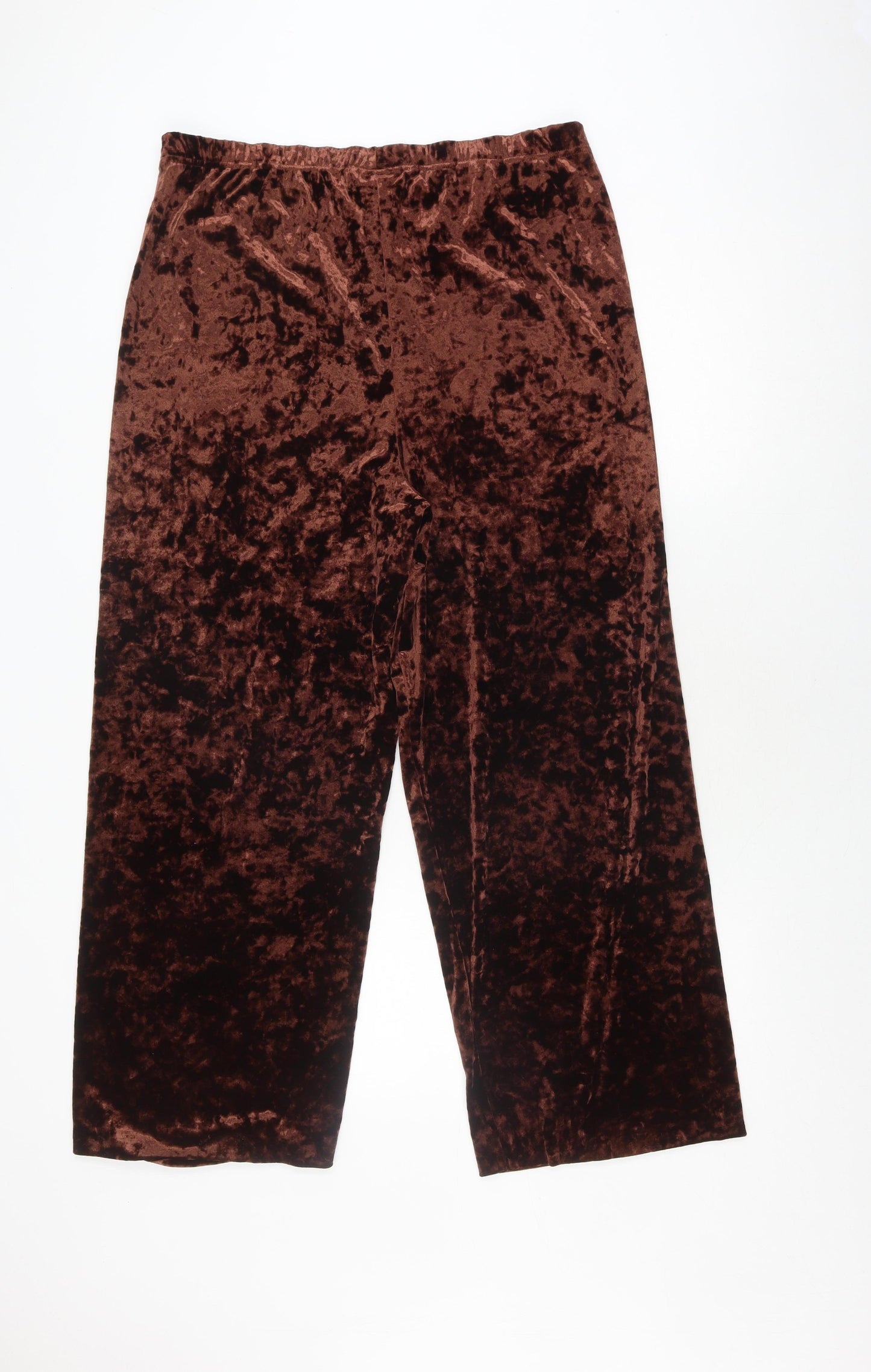 East Women's Brown Velvet Trousers Size 16