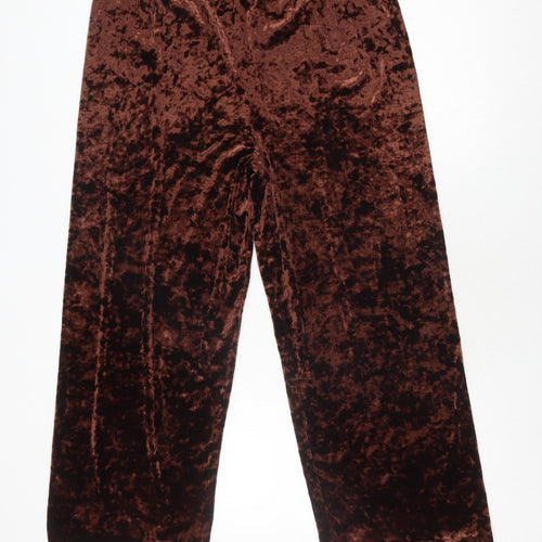 East Women's Brown Velvet Trousers Size 16