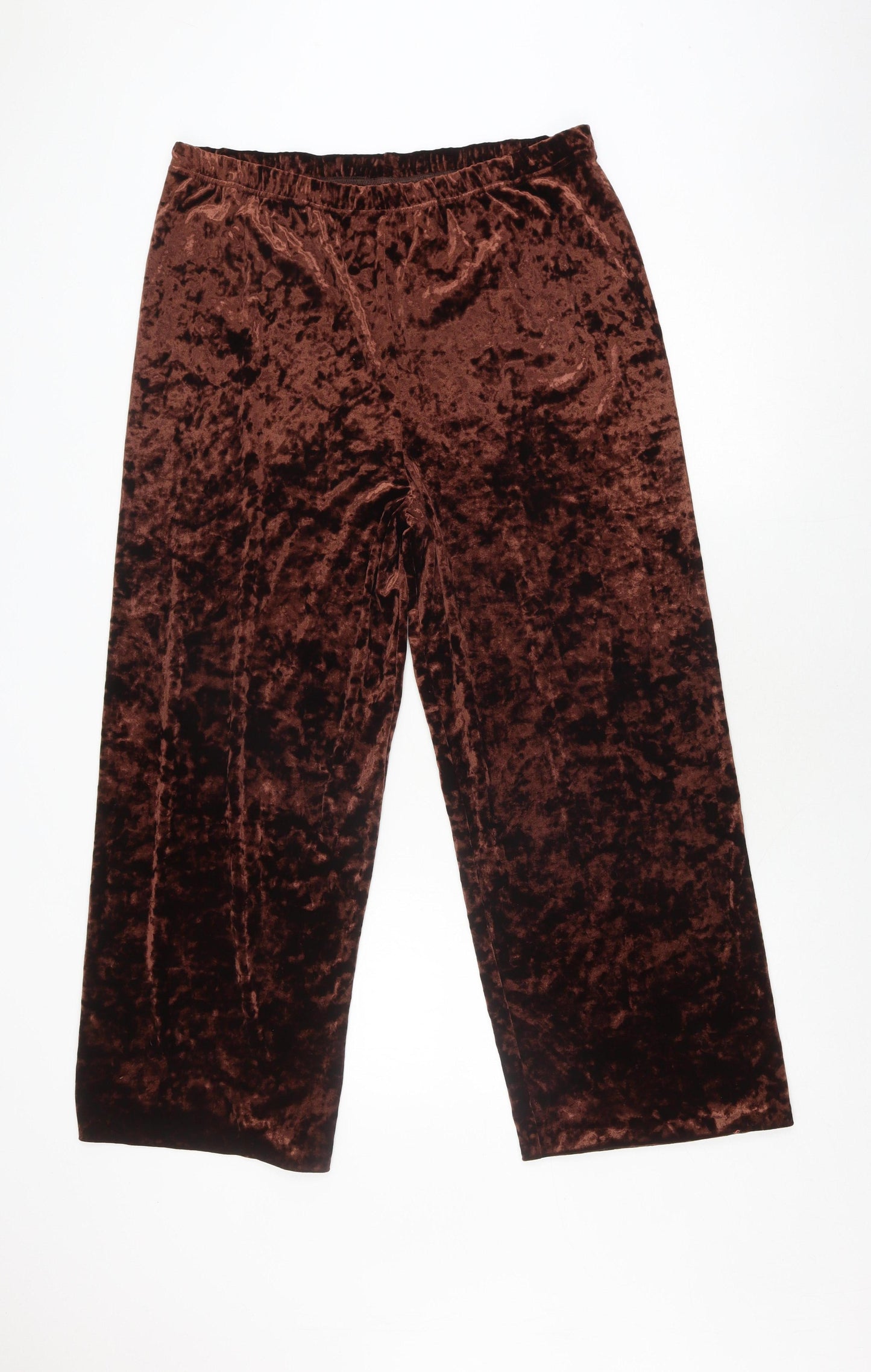 East Women's Brown Velvet Trousers Size 16