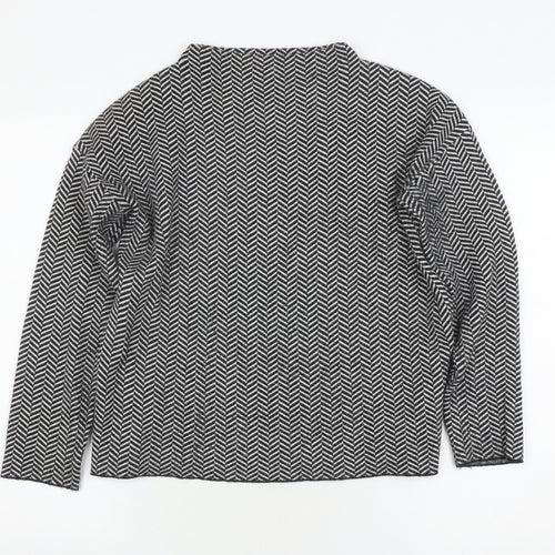 Tahari Women's Black Geometric Pullover Jumper M