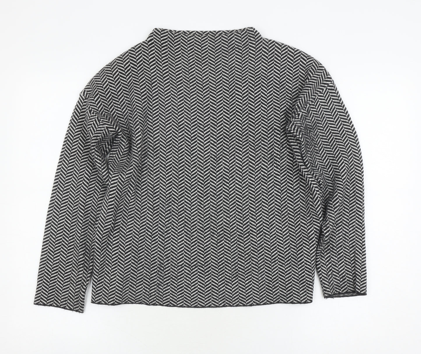 Tahari Women's Black Geometric Pullover Jumper M