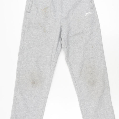 Slazenger Boys Grey Sweatpants 13 Years - Elasticated & Comfy