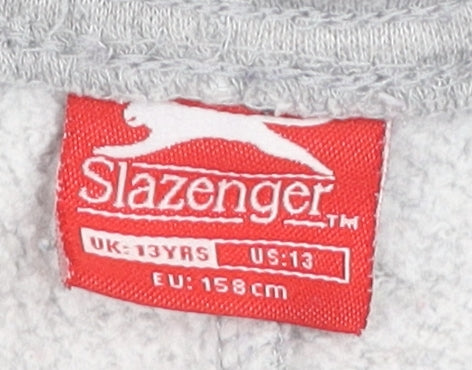 Slazenger Boys Grey Sweatpants 13 Years - Elasticated & Comfy