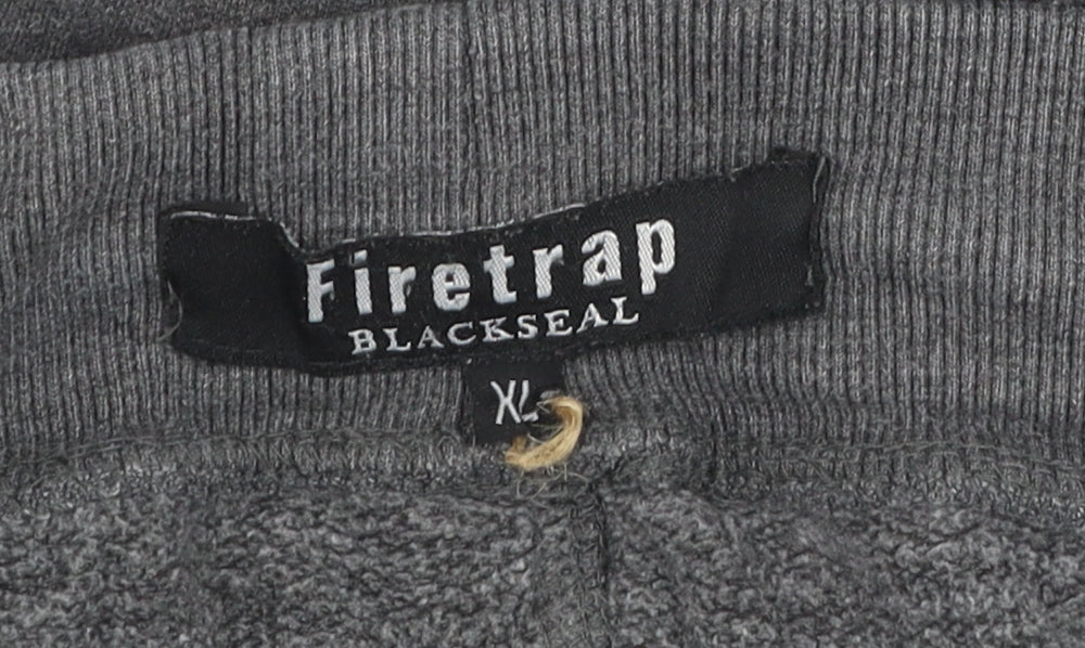 Firetrap Blackseal Men's Grey Joggers XL, Athleisure Wear