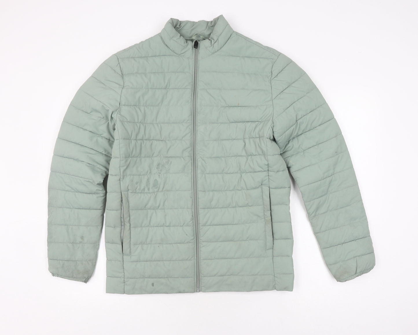 Jack & Jones Unisex Green Puffer Jacket M