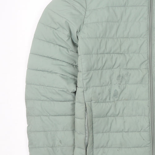Jack & Jones Unisex Green Puffer Jacket M