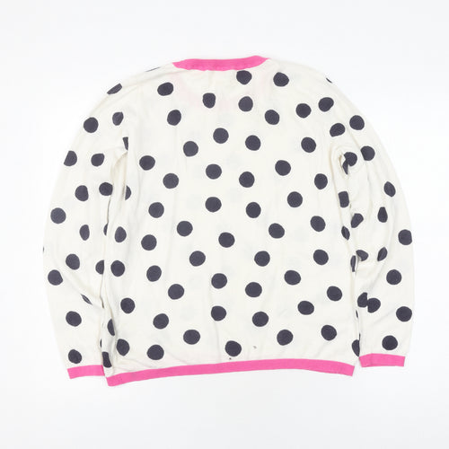 Boden Women's Ivory Polka Dot Pullover Jumper M