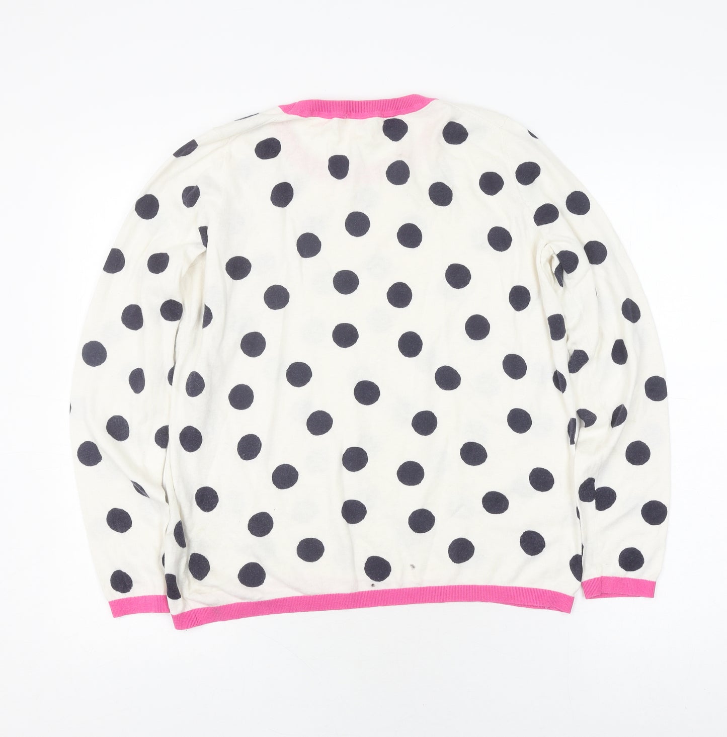 Boden Women's Ivory Polka Dot Pullover Jumper M