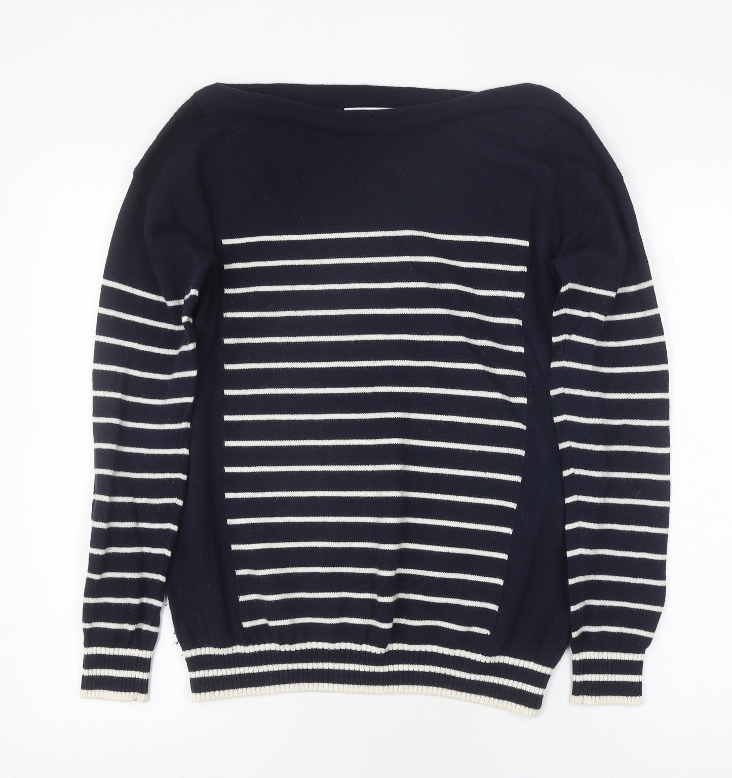 Sportscraft Women's Blue Striped Pullover Jumper M